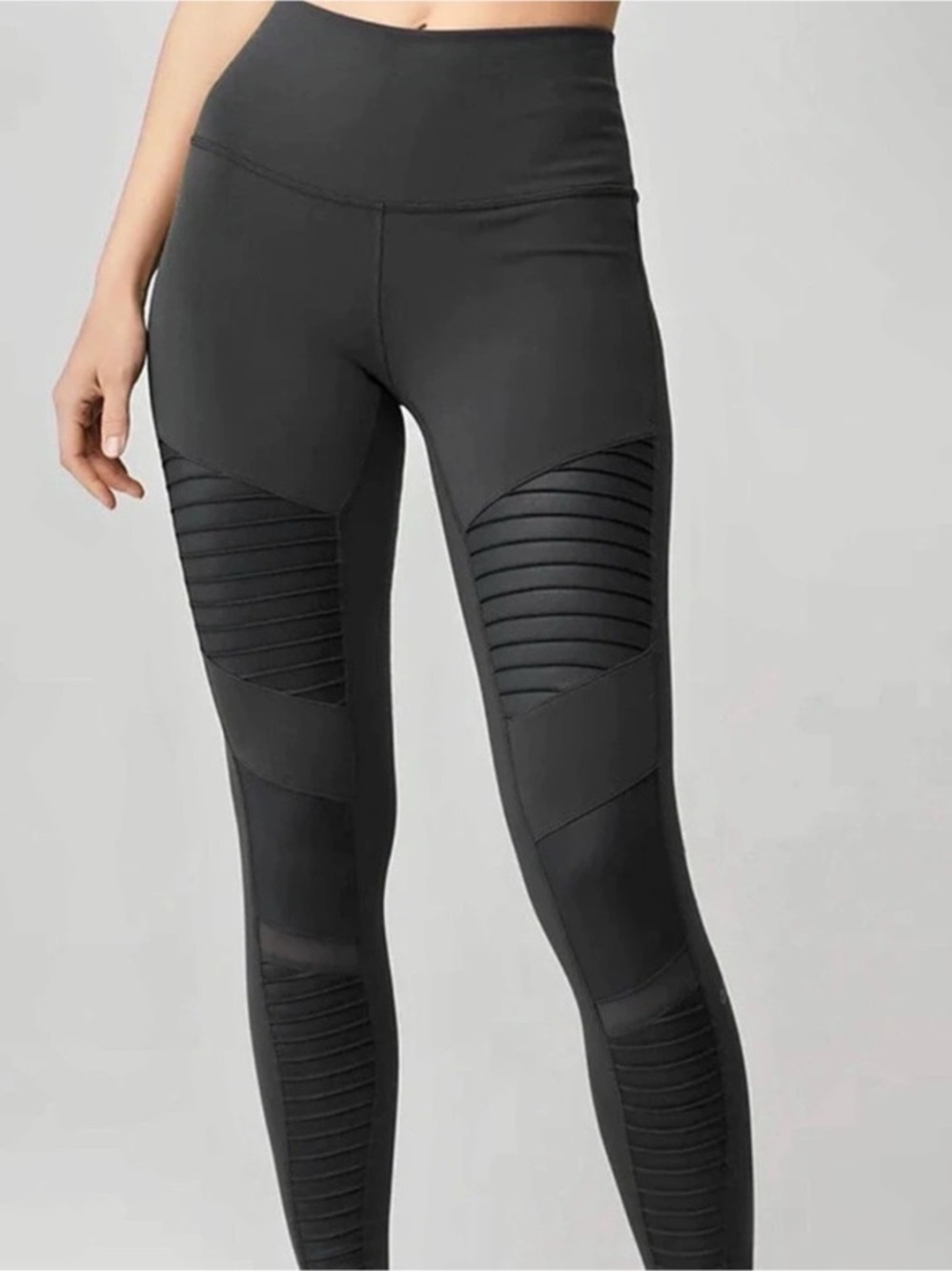 Alo Moto Legging Moto Leggings in Black Size Medium Like New